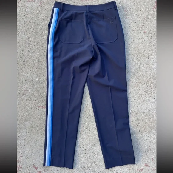 G/Fore Tux Straight Leg Trouser Stripe Pants 6 Blue GFore Women’s Golf Classy - Picture 2 of 7